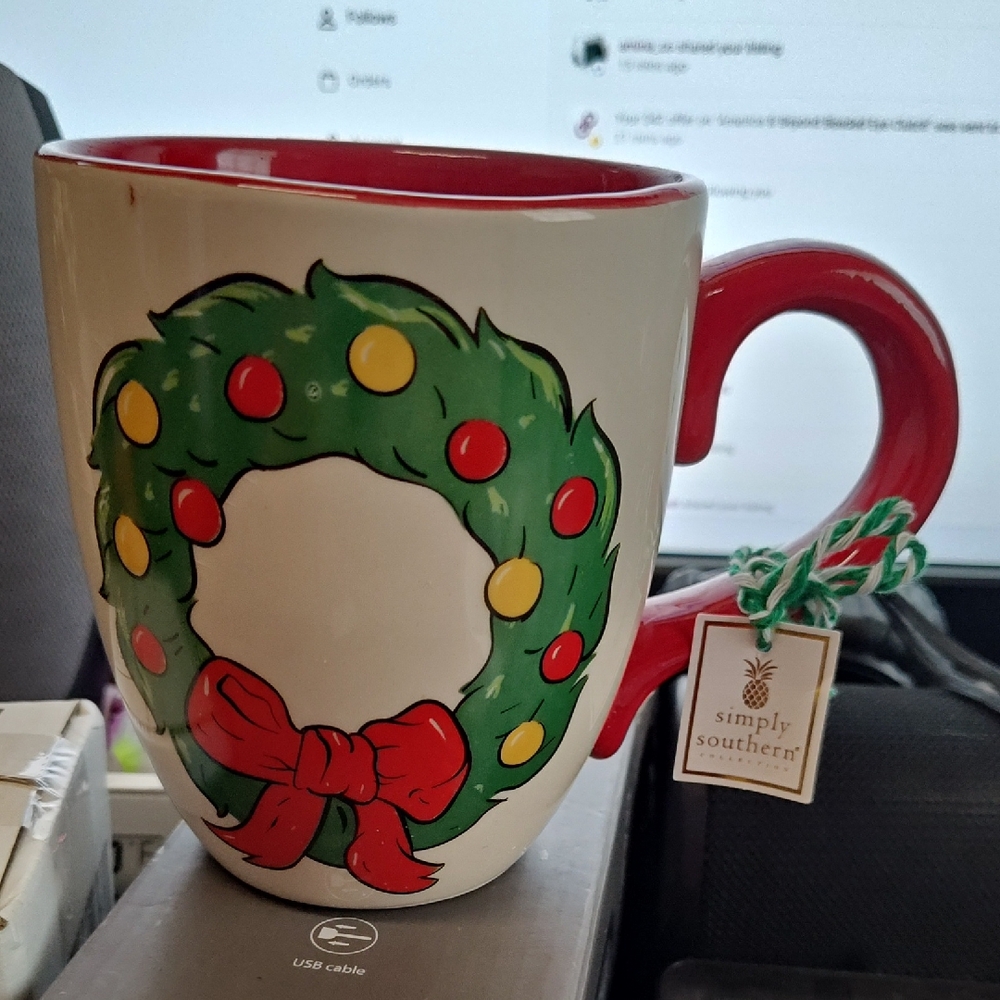 Simply Southern Christmas Wreath Cup